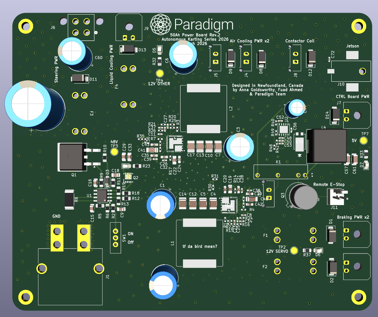 50Ah Power Board 3D view